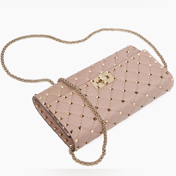 Valentino Handbags - VALENTINO ROCKSTUD SPIKE NAPPA LEATHER CROSSBODY CLUTCH BAG